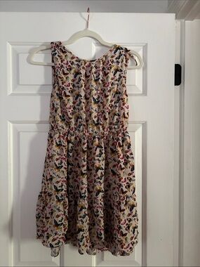 GAP Cream Sundress with Multicolor Butterfly Print